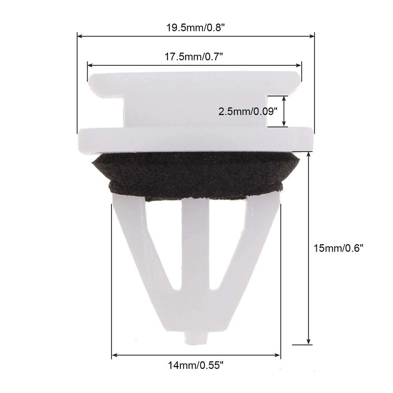 Mtsooning 20PCS Rocker Panel Moulding Clips, Front Lower Fender Retainer Trim 91504-SP1-003 Replacment for Honda Acura Accord Civic CRV MDX RL RLX TL TLX ZDX - Image 4